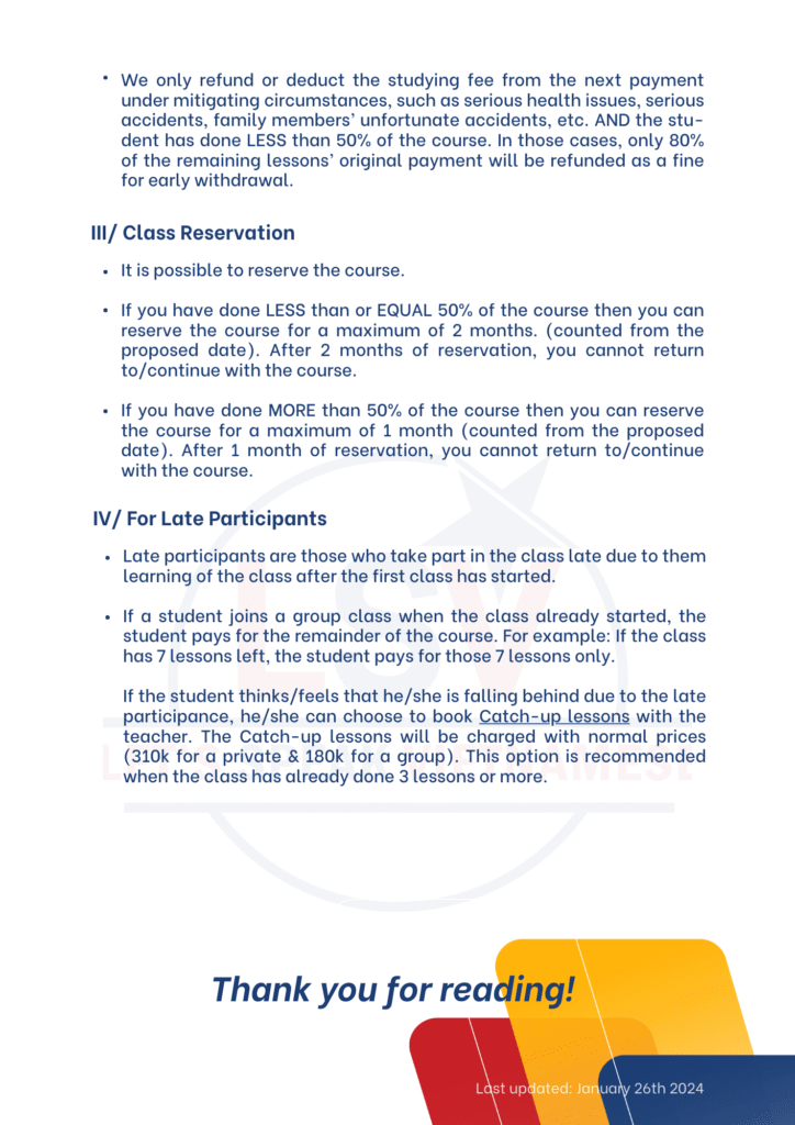 Payment policy LSV page 2
